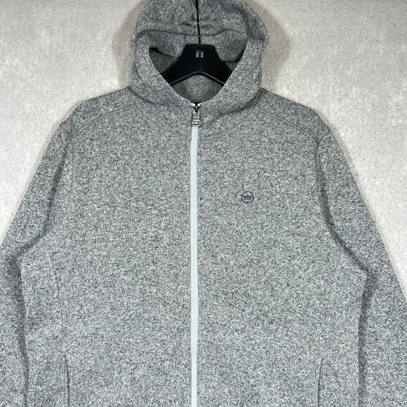 Peter Millar Crown Fleece Full Zip Sweater LG Gale Performance Gray MF23K63 $160 - Picture 2 of 14